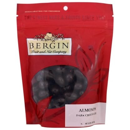 Bergin Fruit and Nut Company, アーモンド、ダークチョコレート、8オンス (227 g)