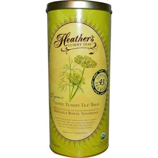 Heather's Tummy Care, タミーティー、有機フェンネルティーバッグ、カフェインフリー、45ティーバッグ、8.82 oz (250 g)