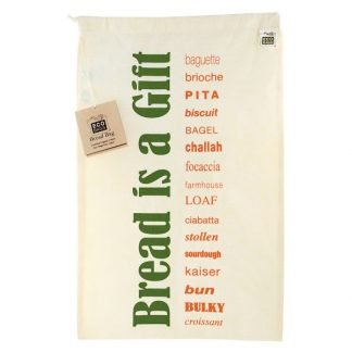 ECOBAGS, 認定オーガニック・コットンプリント・リユーザブル・ブレッドバッグ、1袋、11.5 "幅x 18"高さ