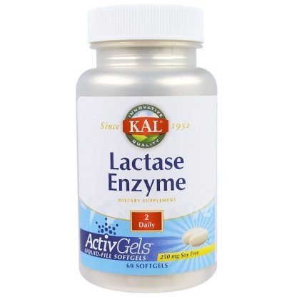 KAL, ラクターゼエンザイム, 250 mg, 60錠 (ソフトジェル)