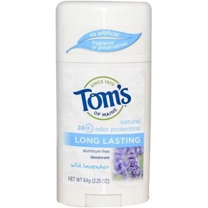 Tom's of Maine, アルミニウムフリーデオドラント, 長時間持続, 野生のラベンダー, 2.25オンス (64 g)