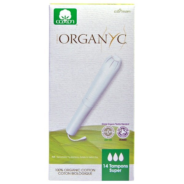Organyc, オーガニック タンポン、 14 スーパー吸収タンポン