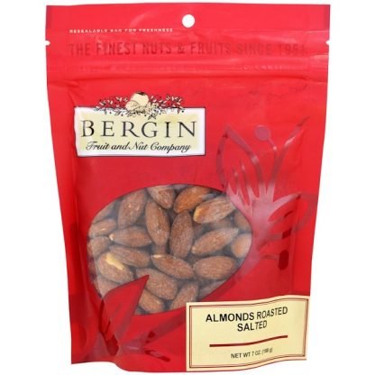 Bergin Fruit and Nut Company, ローストアーモンド、塩味、7 oz (198 g)