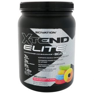 Scivation, Xtend Elite（エクステンドエリート）、アルティメットパワー＆エンデュランス＋BCAA、サワーグミ風味、594g（1.3lbs） (Discontinued Item)