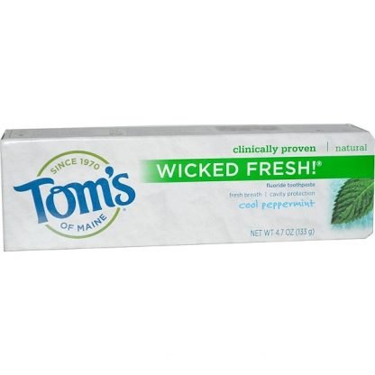 Tom's of Maine, 最高の爽やかさ！フッ素入りは磨き粉, クールペパーミント, 4.7オンス (133 g)