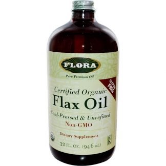 Flora, 認可オーガニック フラックスオイル、32 fl oz (946 ml)