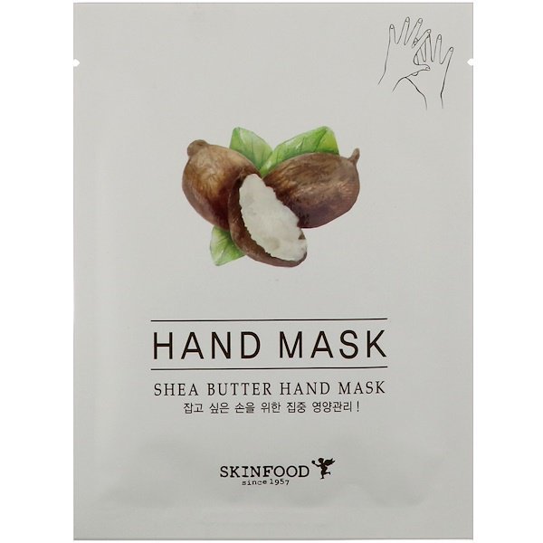 Skinfood, シアバター・ハンドマスク、0.54液量オンス (16 ml)