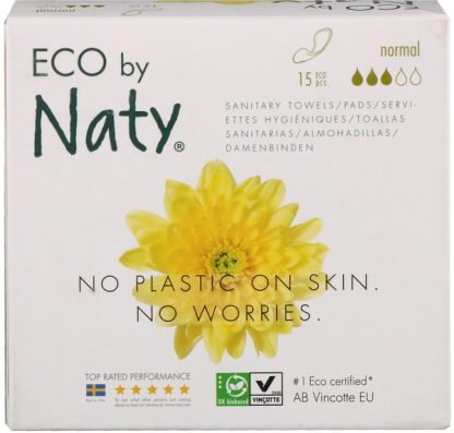 Naty, 薄型パッド、普通、エコ15枚