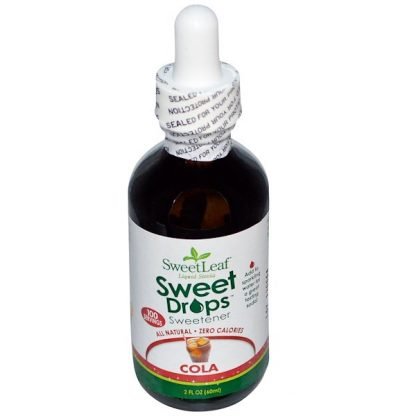 Wisdom Natural, スイートリーフ液体ステビア、 スイートドロップススイートナー、 コーラ、 2液量オンス (60 ml)
