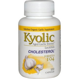 Kyolic, レシチン配合Aged Garlic Extract（熟成ニンニク抽出液）、コレステロールフォーミュラ104、100粒