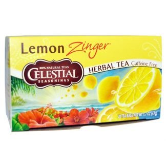 Celestial Seasonings, ハーブティー、カフェインフリー、レモンジンジャー、ティーバッグ20袋、1.7 oz (47 g)