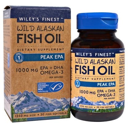 Wiley's Finest, Wild Alaskan Fish Oil, Peak EPA, 1,250 mg, 30 Fish Softgels