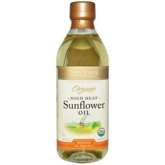 Spectrum Culinary, オーガニック 高温 サンフラワーオイル, 精製, 16 液量オンス (473 ml)