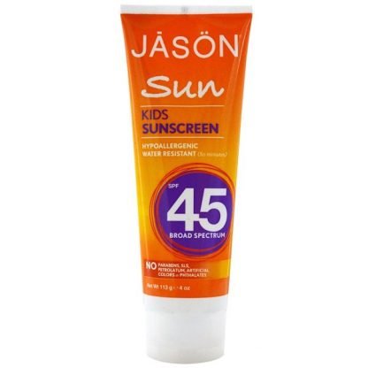 Jason Natural, サン、子供用日焼け止め、SPF 45、4 oz (113 g)