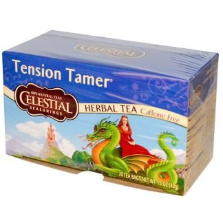 Celestial Seasonings, ハーバルティー, テンション・テイマー, カフェインフリー, ティーバッグ 20 袋, 1.5 オンス (43 g)