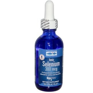 Trace Minerals Research, イオニック・セレン、300 mcg、 2 液量オンス (59 ml)