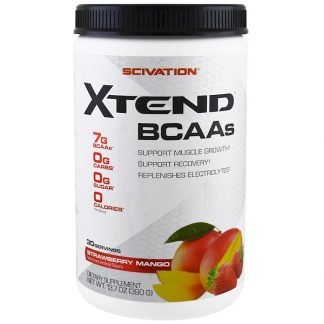 Scivation, Xtend（エクステンド）BCAA群、ストロベリーマンゴ、13.7オンス (390 g)