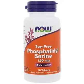 Now Foods, ホスファチジルセリン、大豆フリー、120 mg、60錠