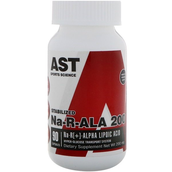 AST Sports Science, Na-R-ALA 200, 200 mg、カプセル90粒