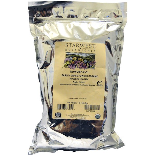 Starwest Botanicals, 大麦若葉粉末、オーガニック、1lb(453.6g)