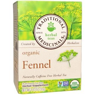 Traditional Medicinals, オーガニックフェンネルティー, カフェインなし, ティーバッグ16包, 32 g