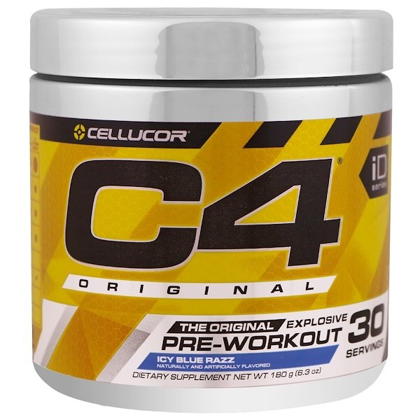 Cellucor, C4オリジナルエクスプローシブ、プレワークアウト、アイシーブルーラズ、6.3 oz (180 g)