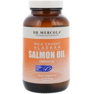 Dr. Mercola, アラスカ産天然サーモンオイル、90カプセル