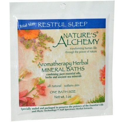 Nature's Alchemy, アロマセラピー・ハーブ・ミネラルバス、安眠、お試用サイズ、1オンス (Discontinued Item)