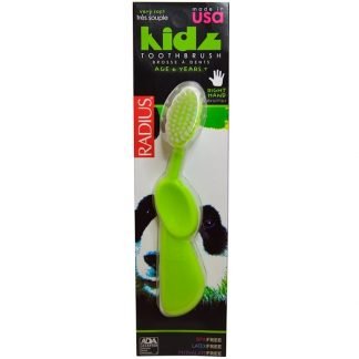 RADIUS, Kidz 歯ブラシ, とても柔らかい, 6歳以上. 右利き用, 緑, 1本