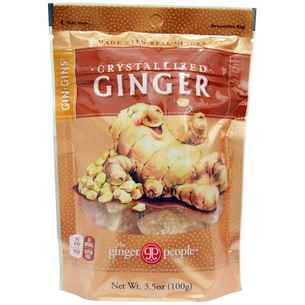 The Ginger People, Gin·Gins、結晶化ショウガ、3.5 oz (100 g)