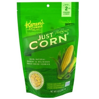 Karen's Naturals, プレミアム・フリーズドライ・ベジ、ジャスト・コーン、8 oz (224 g)