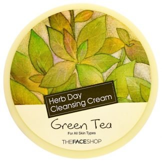 The Face Shop,  ハーブデイ洗顔クリーム、緑茶、5オンス (150 ml)