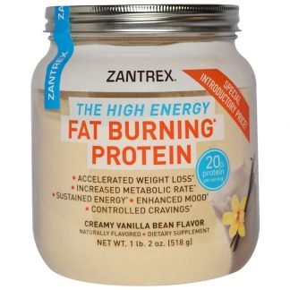 Zantrex, 脂肪燃焼プロテイン、クリーミー・バニラビーン風味、1ポンド2オンス（518g）