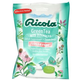 Ricola, エキナセア入り緑茶, 無糖, 19 個