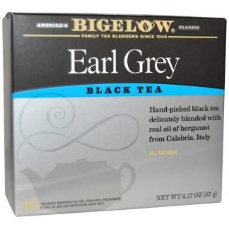 Bigelow, アールグレー、ブラックティー、40ティーバッグ、2.37 oz (67 g)