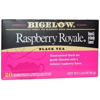 Bigelow, ブラックティー、ラズベリー ロワイヤル、20ティーバッグ、1.18 oz (33 g)
