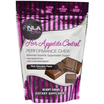 NLA for Her, Her Appetite Control（女性の食欲制御）、 パフォーマンスチュウ、 コクのあるチョコレート味、 ソフトチュウ30個 (Discontinued Item)