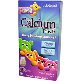 YumV's, カルシウムプラスD、ホワイトチョコレート風味、40個