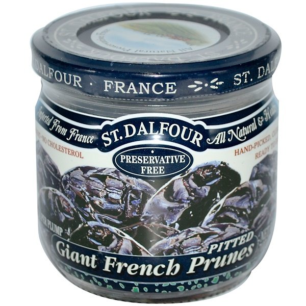 St. Dalfour, サンダルフォー, Giant French Prunes, Pitted, 7 oz (200 g)