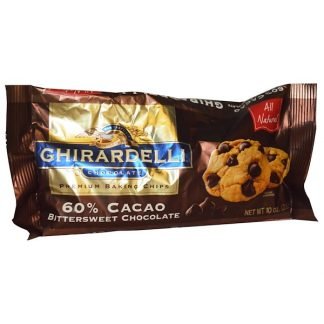 Ghirardelli, Ghirardelli、プレミアムベーキングチップス、ココア60%ビタースイートチョコレート、10 oz (283 g)