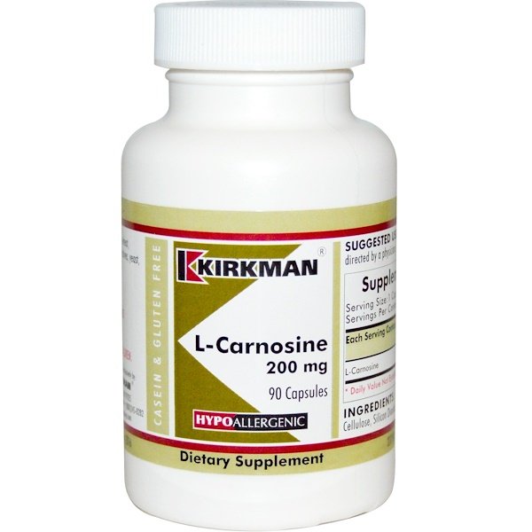 Kirkman Labs, L-カルノシン, 200 mg, 90 カプセル