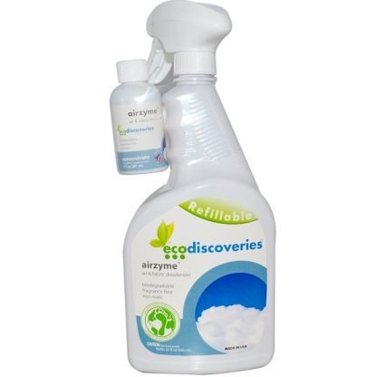 EcoDiscoveries, Airzyme、空気& 布製品の脱臭、2 fl oz ( 60 ml)濃縮 w/ 1 スプレーボトル