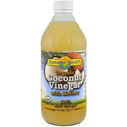 Dynamic Health  Laboratories, オーガニックココナッツビネガーウィズマザー、100％生ビネガー、473ml（16液量オンス）