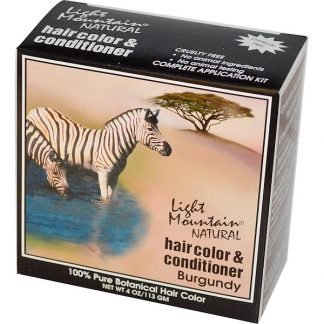 Light Mountain, ナチュラルヘアカラー & コンディショナー、バーガンディー、4 oz (113 g)