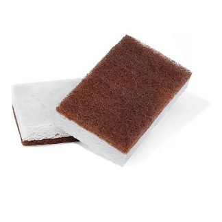 Full Circle, 一言で言えば、ウォールナットスクラバースポンジ、2パック、各4.4 "x 2.75"
