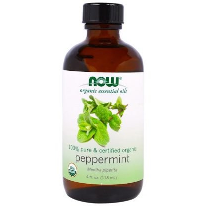 Now Foods, オーガニック・エッセンシャル・オイル、ペパーミント、4 液体 オンス（118 ml）