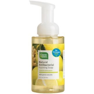 CleanWell, オールナチュラル・抗菌用フォーミングハンドソープ、ジンジャーベルガモット、 9.5液量オンス (280 ml)