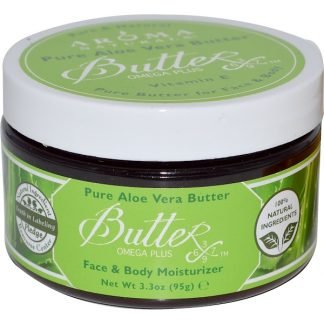 Aroma Naturals, ピュア・アロエベラバター , フェイス & ボディモイスチャライザー, 3.3 オンス (95 g)