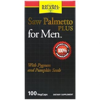 Natural Balance, ソーパルメットプラス、男性用、100植物性カプセル