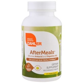Zahler, アフターミール、効果的な制酸剤・消化補助剤、100チュアブル錠